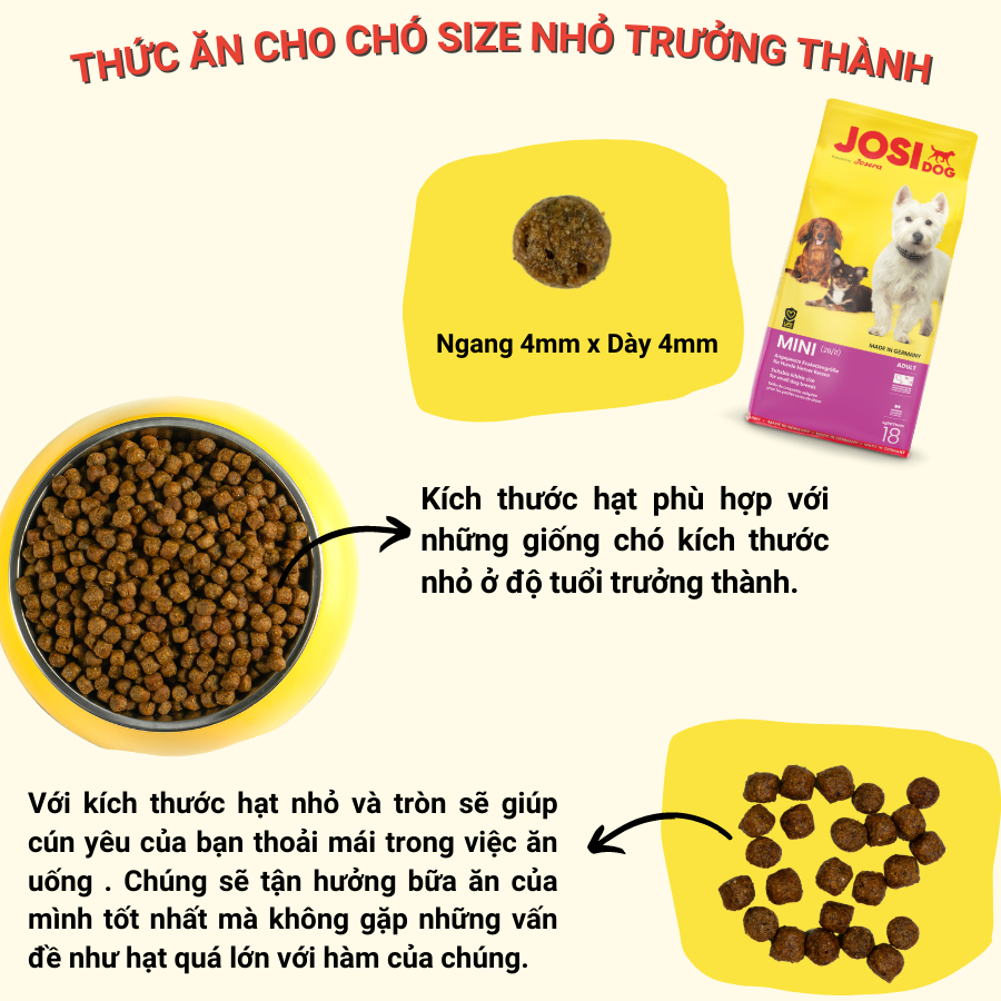 Thức Ăn Cho Chó Trưởng Thành Cho Chó Size Nhỏ - Josera JosiDog Mini 900g