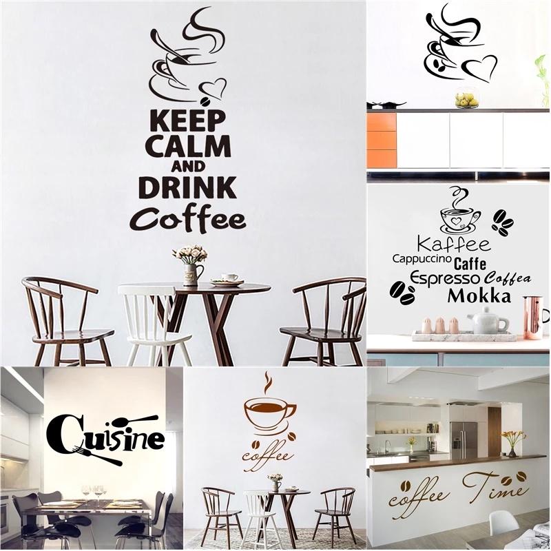 Decal trang trí tiệm cà phê