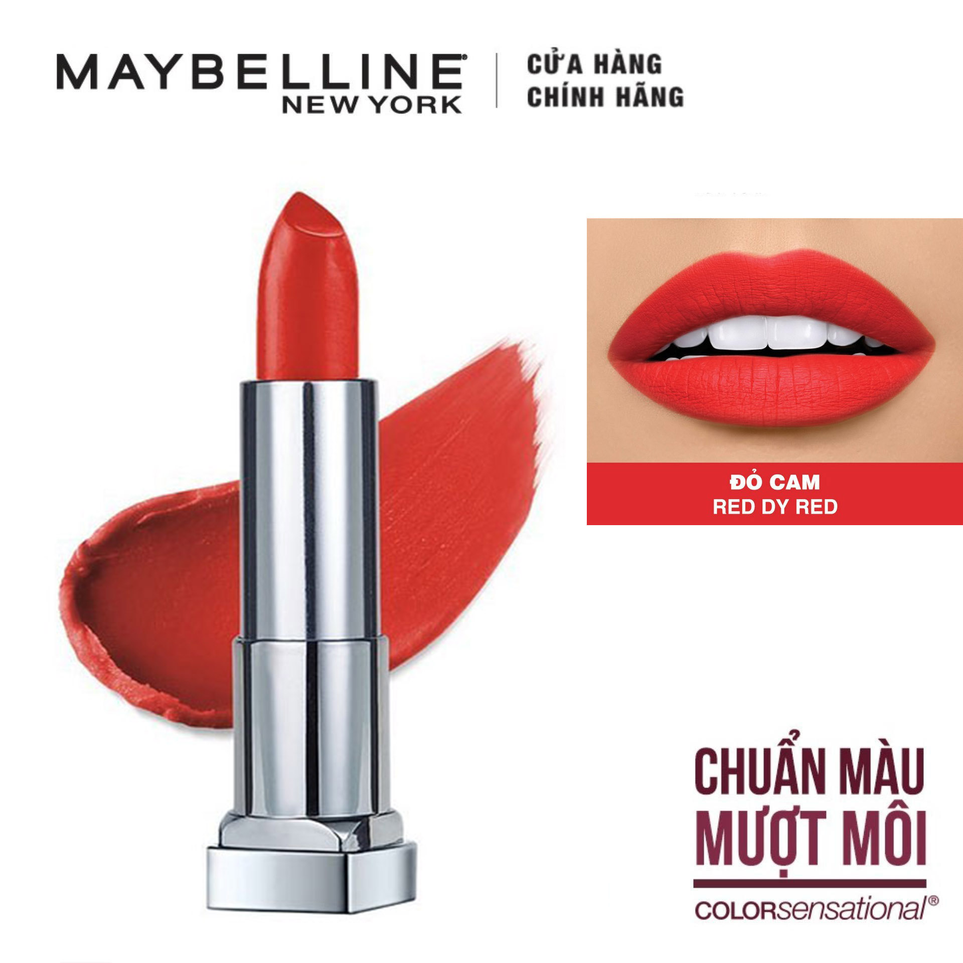 Son Lì Siêu Nhẹ Môi Maybelline New York Color Sensational Powder Matte 3.9g - Màu Đỏ 01 Red Dy Red