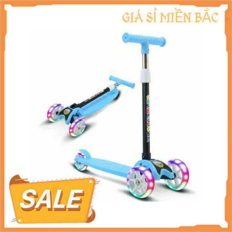 Xe trượt scooter 3 bánh có đèn phát sáng - xe trượt cho có thể gập gọn dễ dàng thông minh