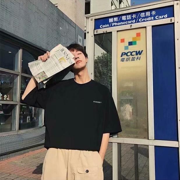 Áo thun ngắn tay đơn giản phong cách năng động trẻ trung cho nam