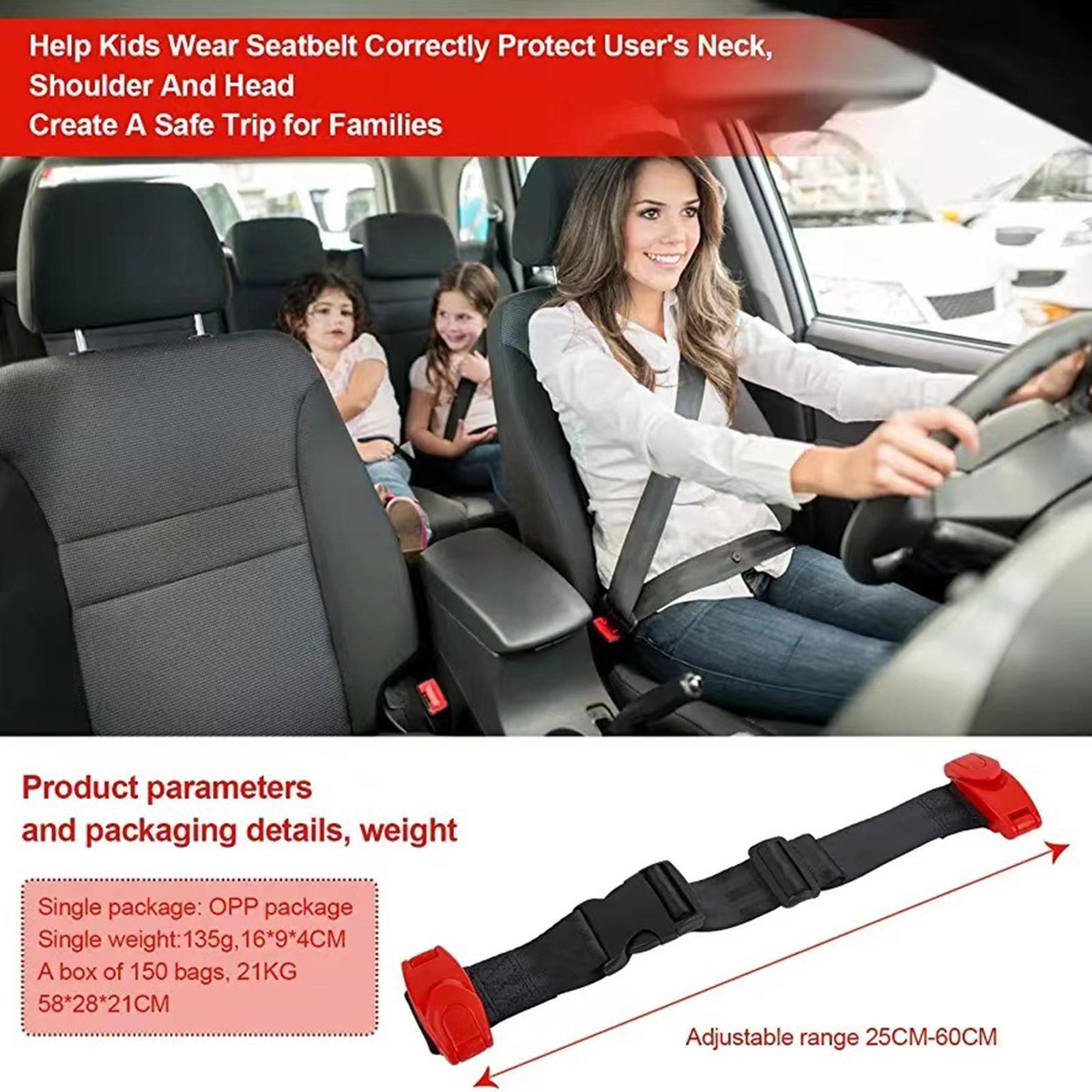 Car Seat Belt Adjuster for Kids Auto Safety Belt for Adults Fixed Carry