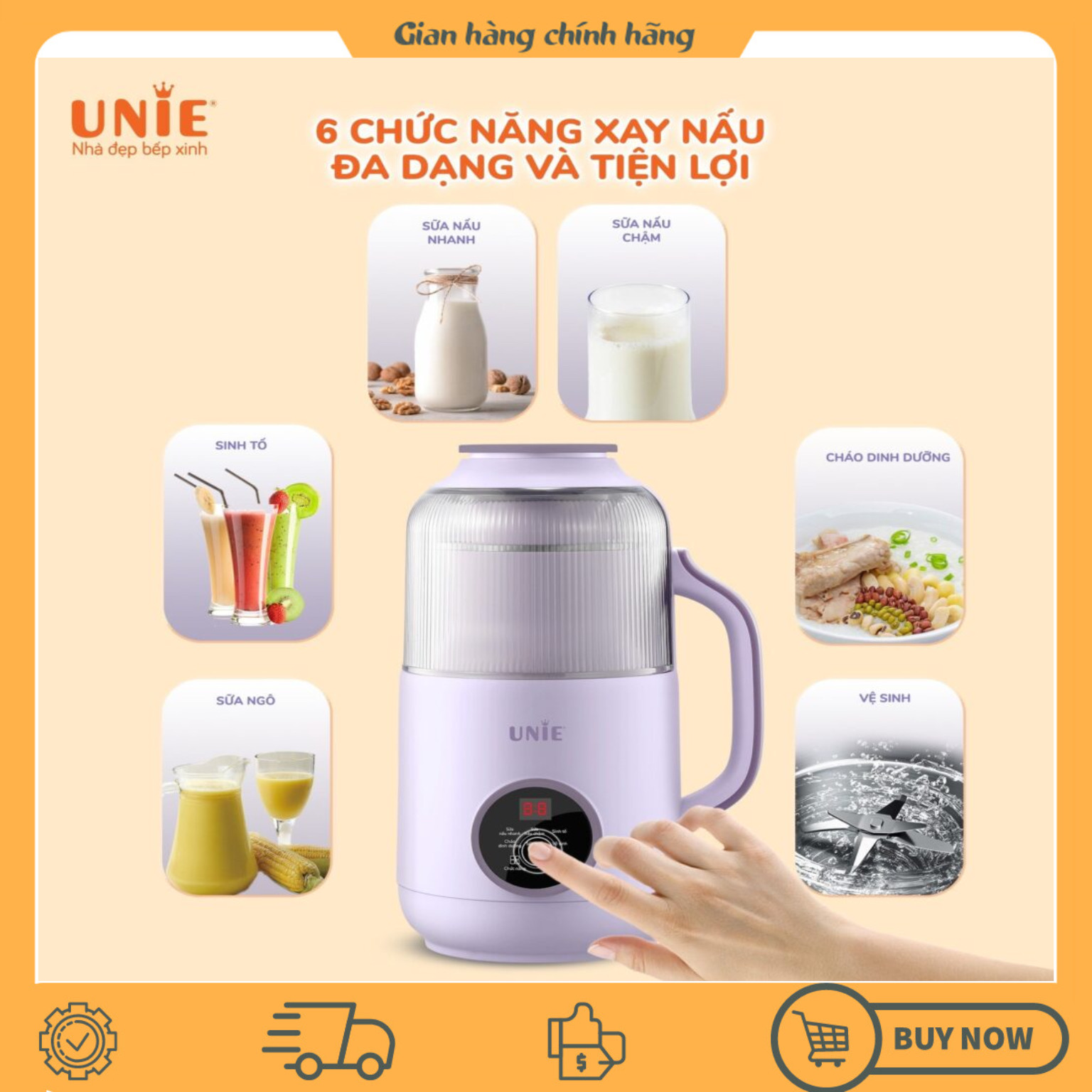 Máy làm sữa hạt UNIE UMB09 đa năng