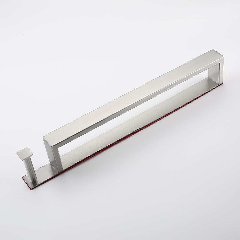 Towel Bar Rod Wall Mounted Adhesive Bathroom Towel Rail Rack Light Gray