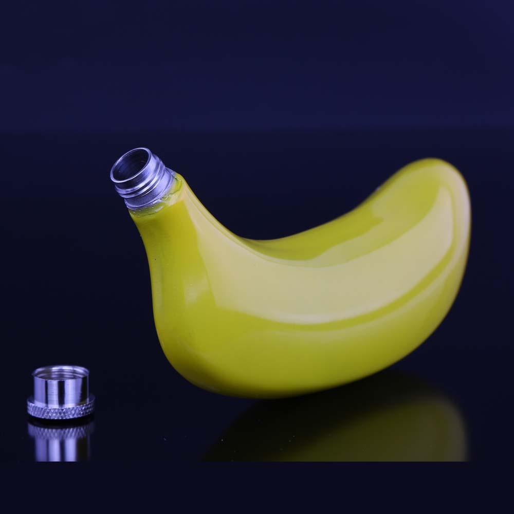 Portable 5oz Banana Hip Flask Pocket Alcohol Flagon Drinkware with Funnel