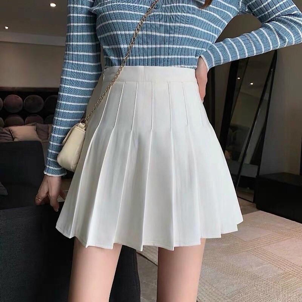 Chân Váy tennis Lưng Cao xếp ly nữ