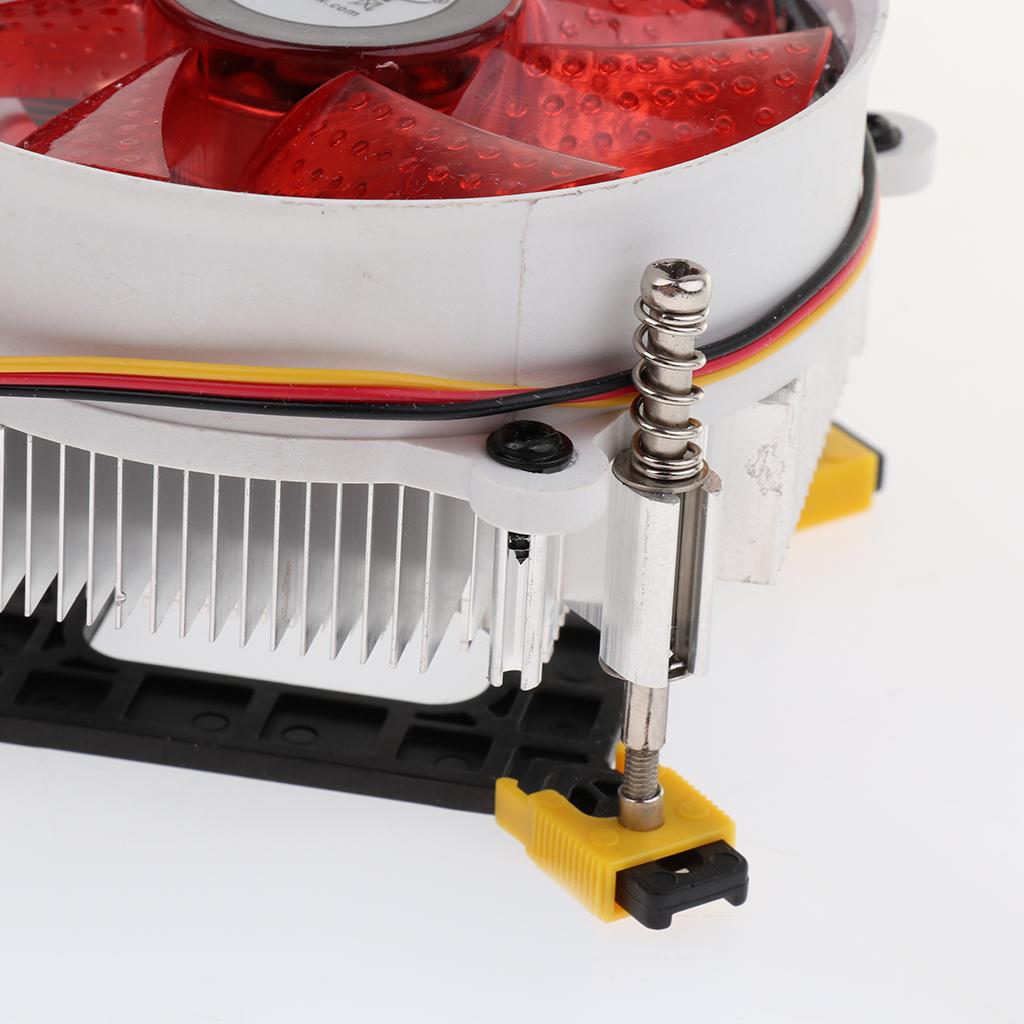 CPU Cooler Heatpipe 12cm Cooled Fan Radiator for LGA 775/1150/1151/1155/1156 Red