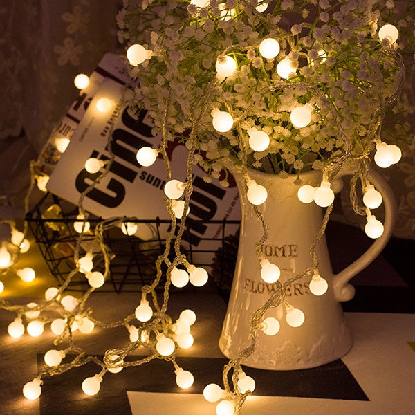 Đèn Led Trang Trí Bóng Tròn Dài 6M - 40 Bóng Trang Trí Noel Lễ Tết
