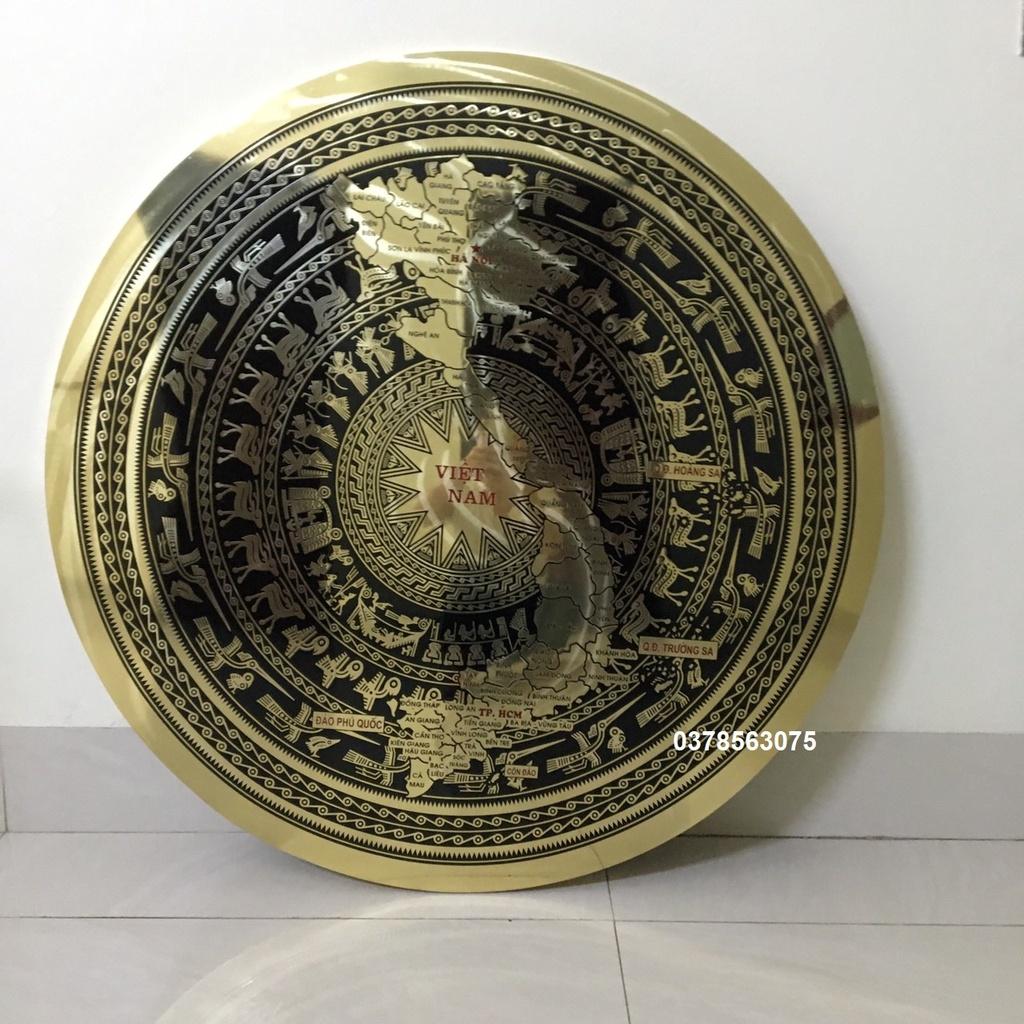 Mặt trống đồng hình BĐ kích thước 120cm chất liệu bằng đồng vàng nguyên chất