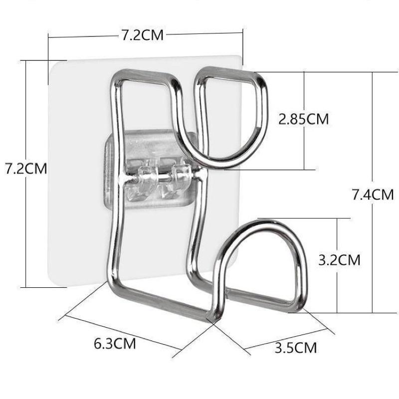 Móc Inox Dán Tường Treo Thau Chậu , Khăn , Quần Áo , Giá Gắn Tường Treo Đồ Nhà Bếp , Nhà Tắm