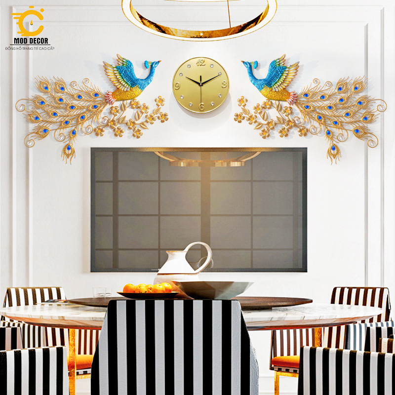 Đồng hồ treo tường trang trí công phượng, tráng gương MOD Decor, Lianzhang JJT mã 575