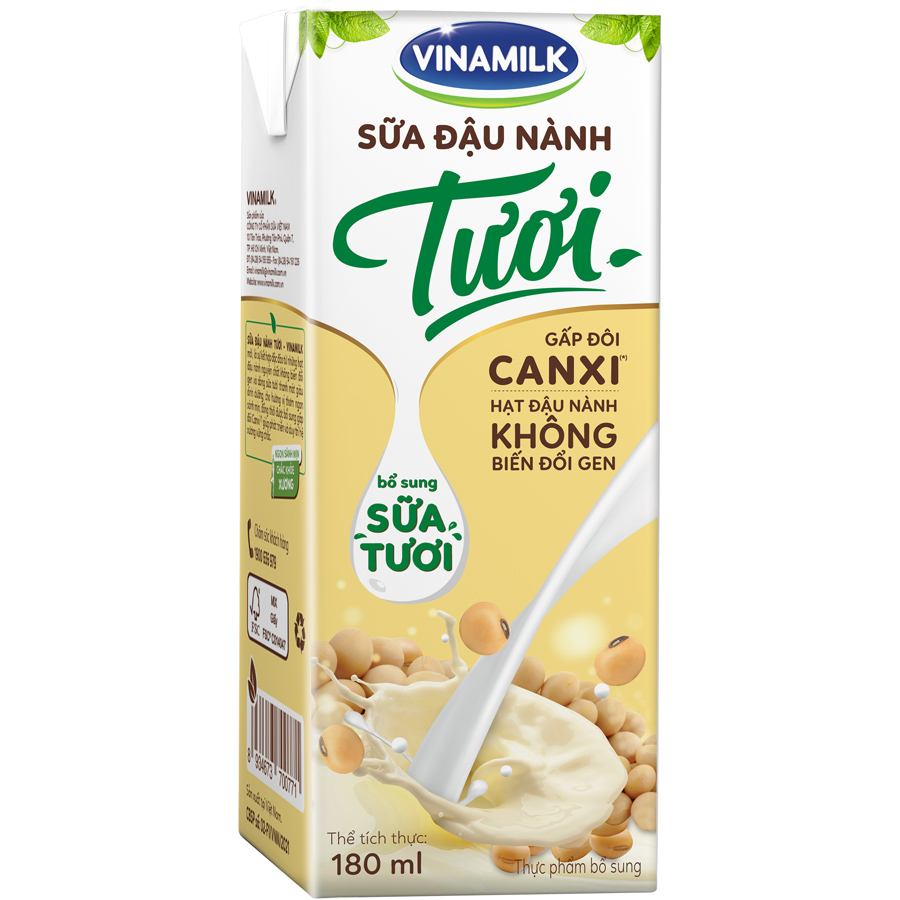 Thùng 48 Hộp Sữa đậu nành tươi Vinamilk 180ml