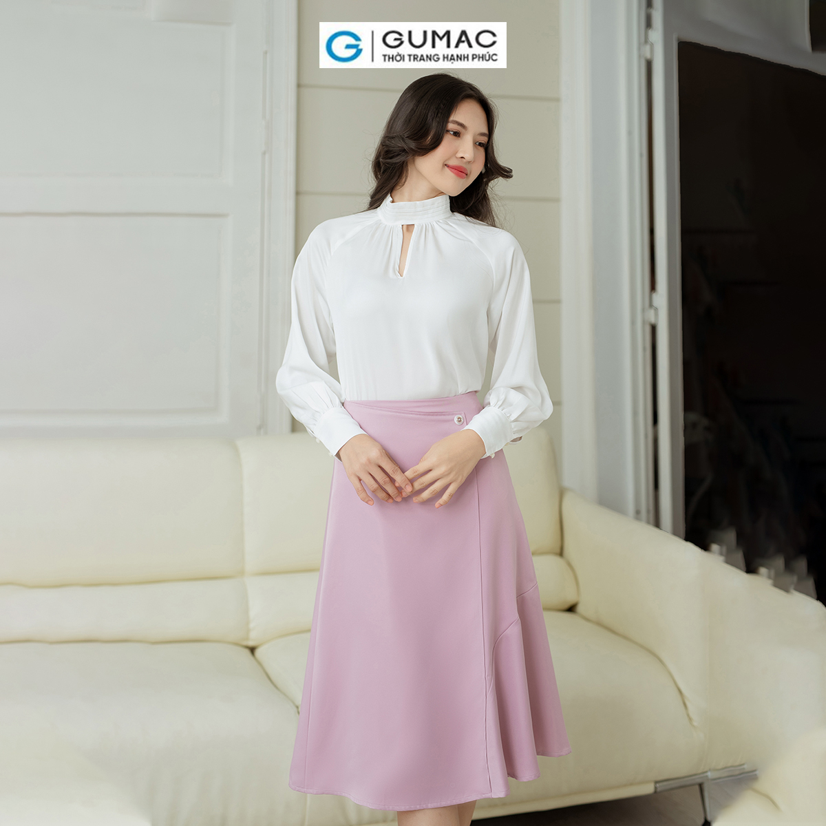 Áo kiểu cổ lọ GUMAC AD08013