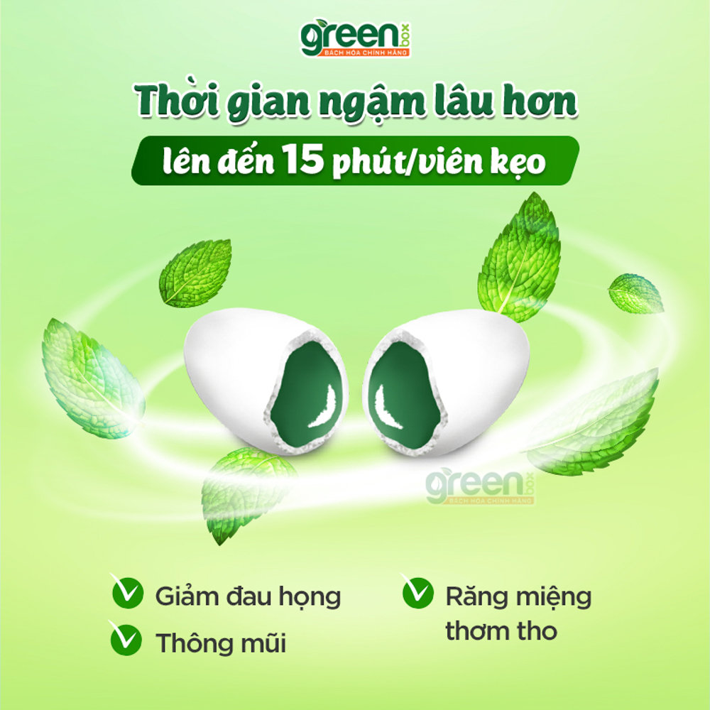 Hộp kẹo ngậm nhân thạch vị bạc hà Saila 75G màu vàng