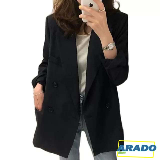 Áo Khoác Vest Blazer Nữ Tay Dài Màu Trơn Style Ulzzang Hàn Quốc (Freesize) - FM2TS012