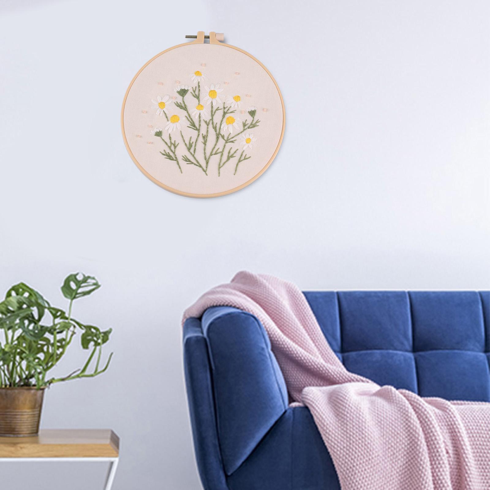 Embroidery Starter Kit, with Needles with Stamped Cloth Cross Stitch for Fun Home Decor