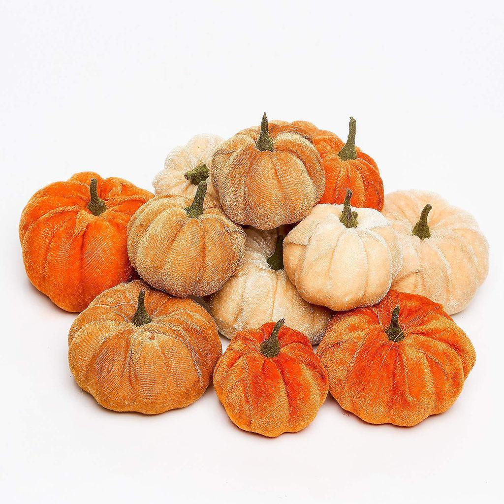24Pcs Halloween Pumpkin Plush Throw Pillow Soft Velvet Pillow Cushion Decoration
