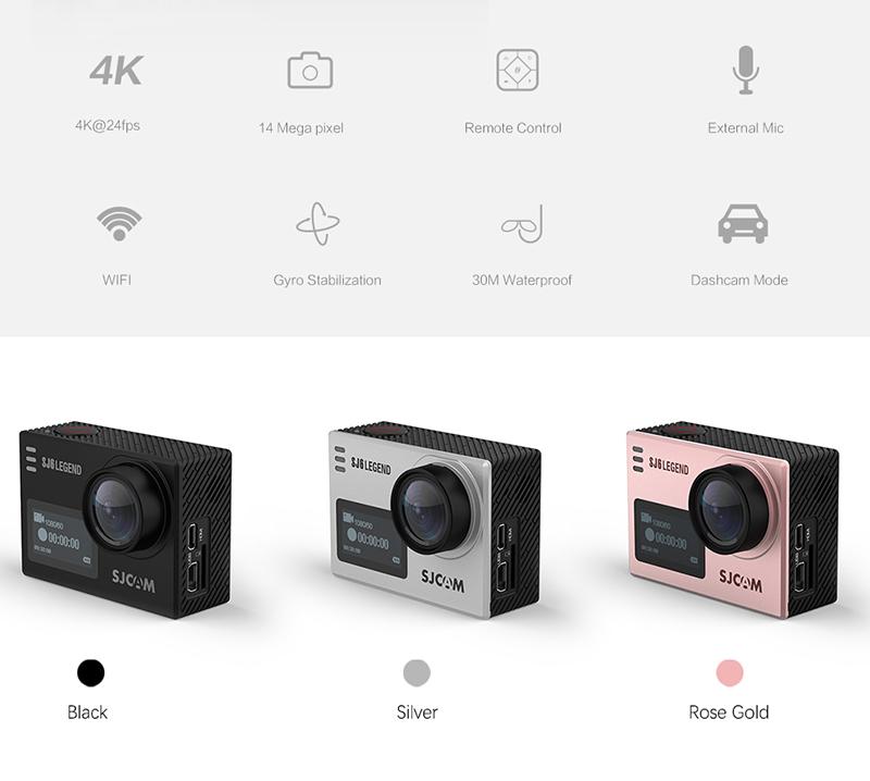 Máy ảnh hành động huyền thoại SJCAM SJ6 4K WiFi 30m Waterproof Ultra HD 2 "Inch Touch Màn hình Notavek 96660 Sports DV