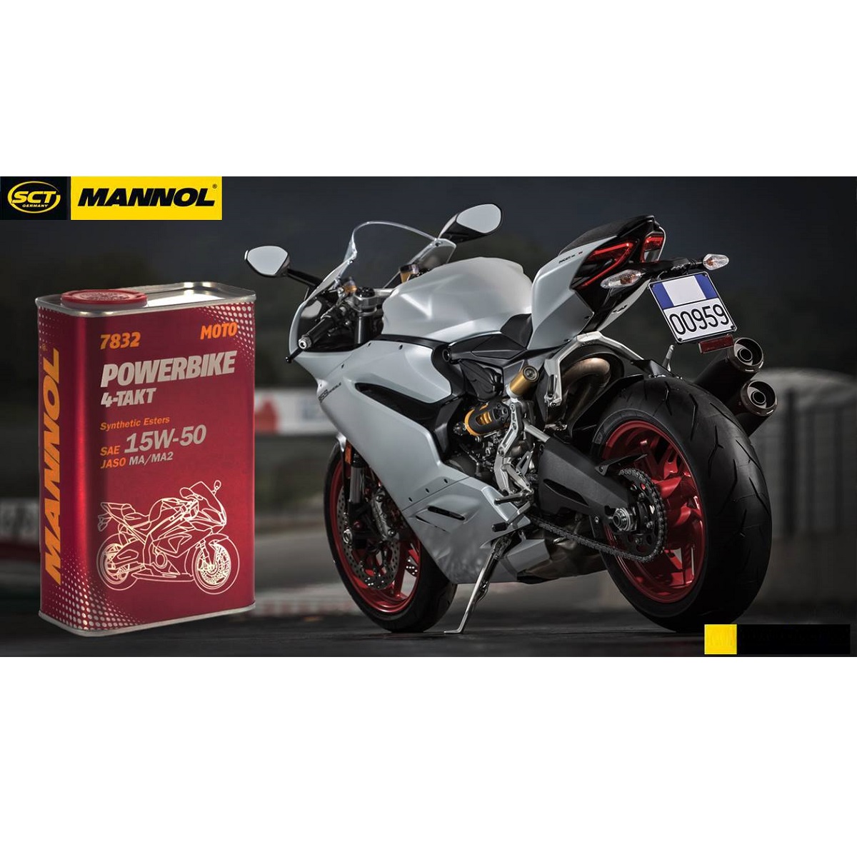 [Cao Cấp] Nhớt Cho Xe Đi Xa, Chạy Đua và Phân Khối Lớn MANNOL 7832 4-Takt Powerbike ESTER 15W-50 SM 1 Lít/ Hộp – 100% Germany Đức