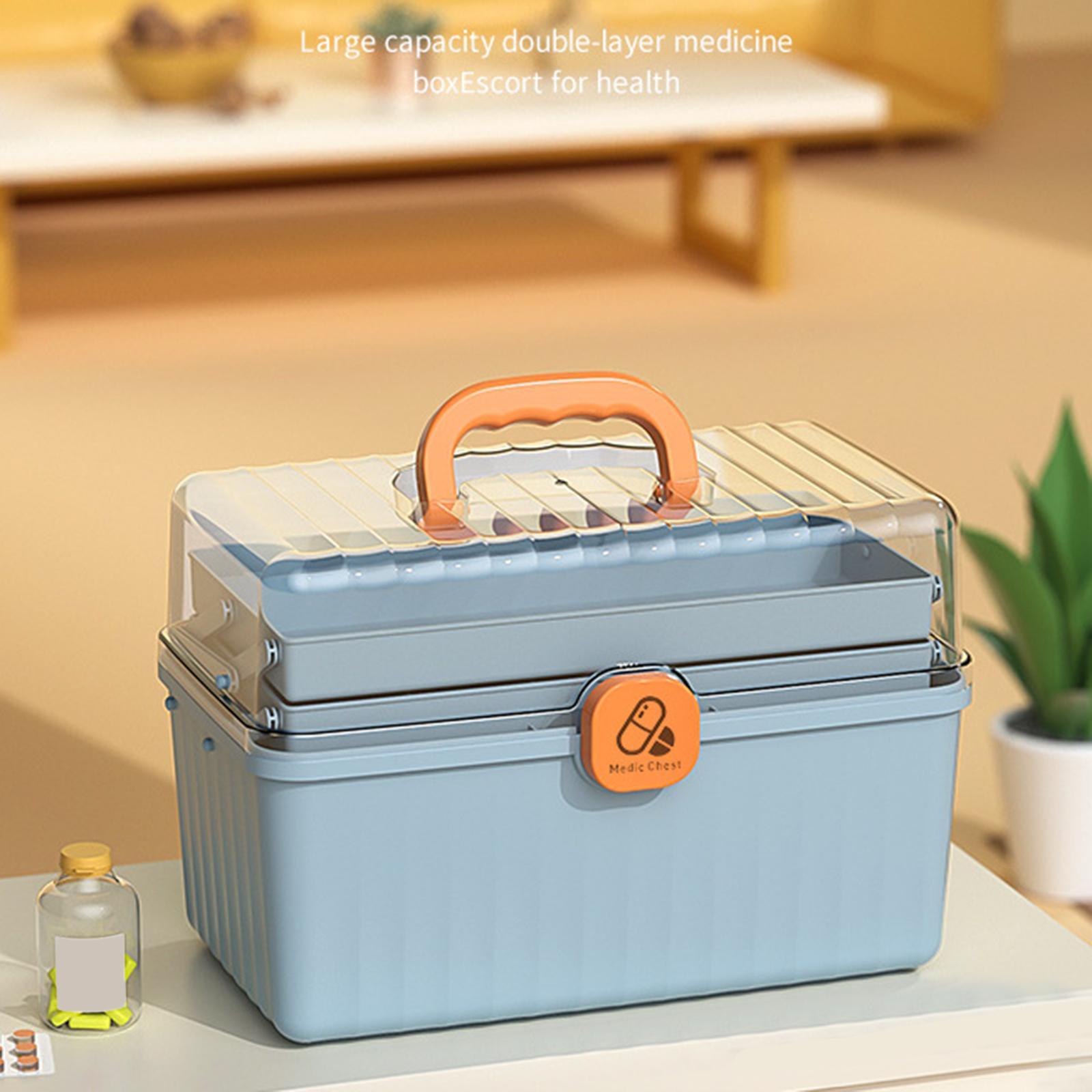 Multilayer Storage Cases Classified Organizer Blue Medium