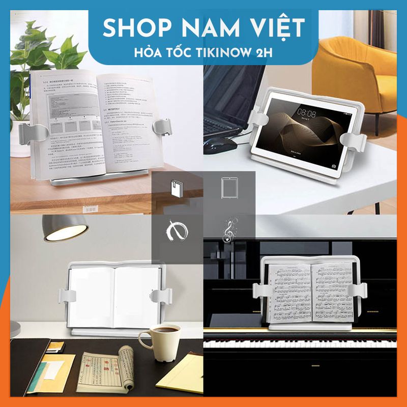 Giá Kẹp Đọc Sách Chống Cận Giá Đỡ Máy Tính Bảng Điều Chỉnh 180°