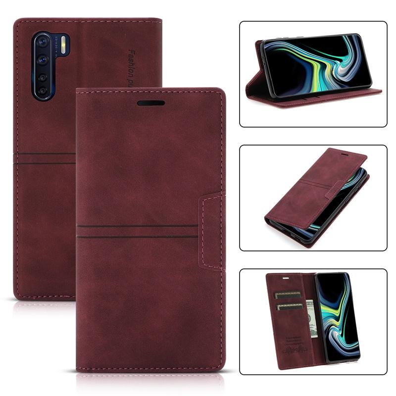 Ốp điện thoại da nắp lật kiểu ví nam châm màu trơn cho Oppo Realme X7 Pro 7i C12 C25 Narzo 20 Narzo 30A Reno 4Z