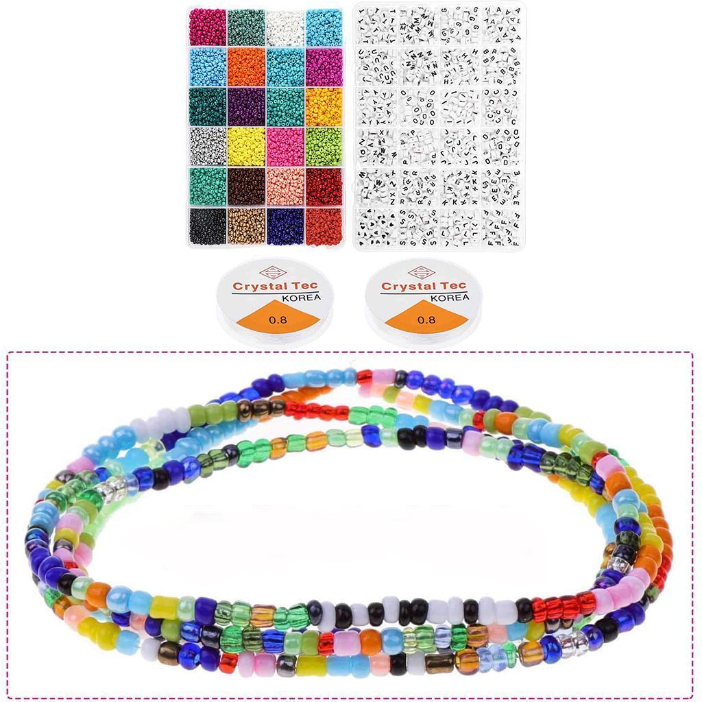Letter And Pony Seed Beads Loose DIY Bracelets Jewelry Pendants Making Craft