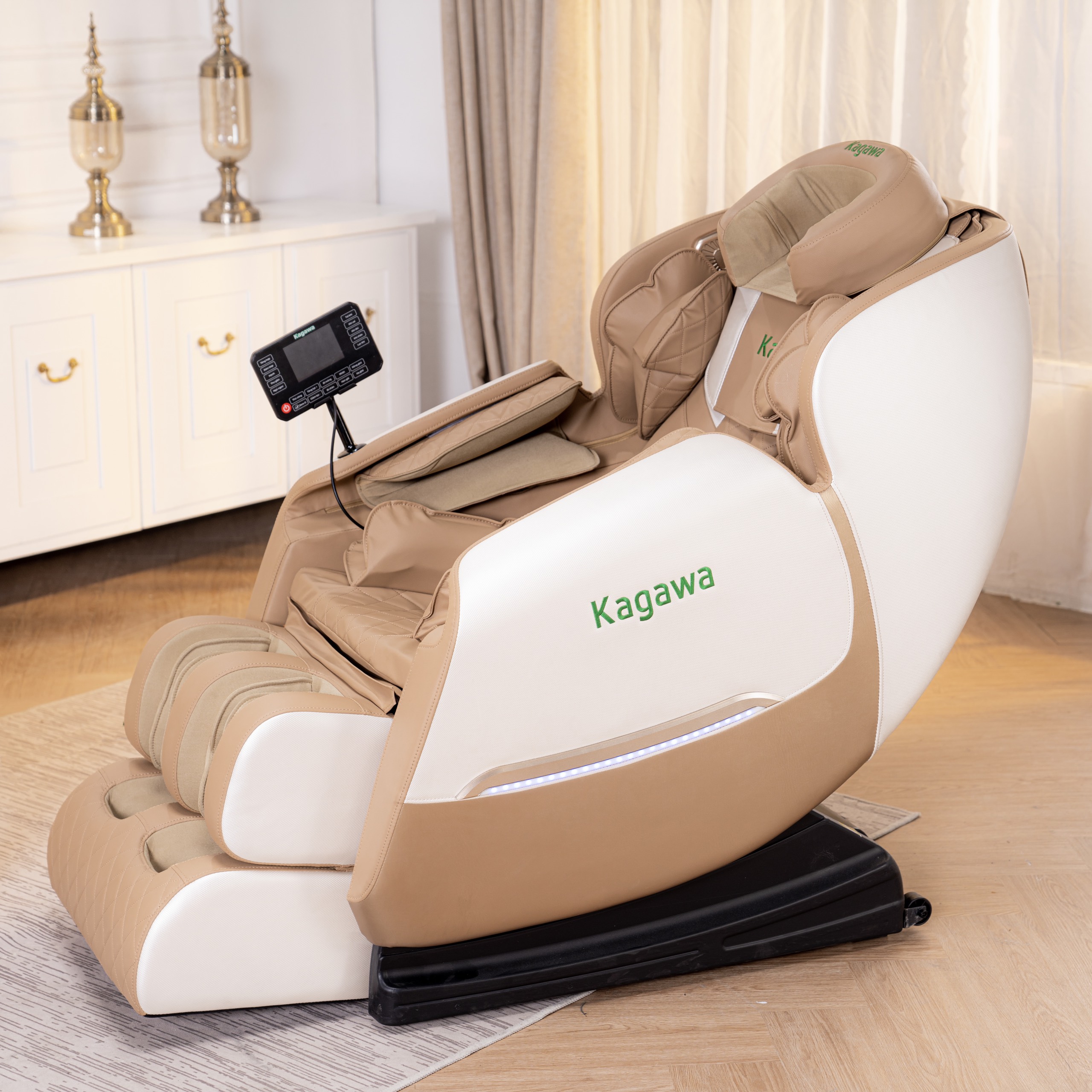 Ghế massage trị liệu toàn thân KAGAWA K85 công nghệ điểu khiển bằng giọng nói con lăn 3D cao cấp