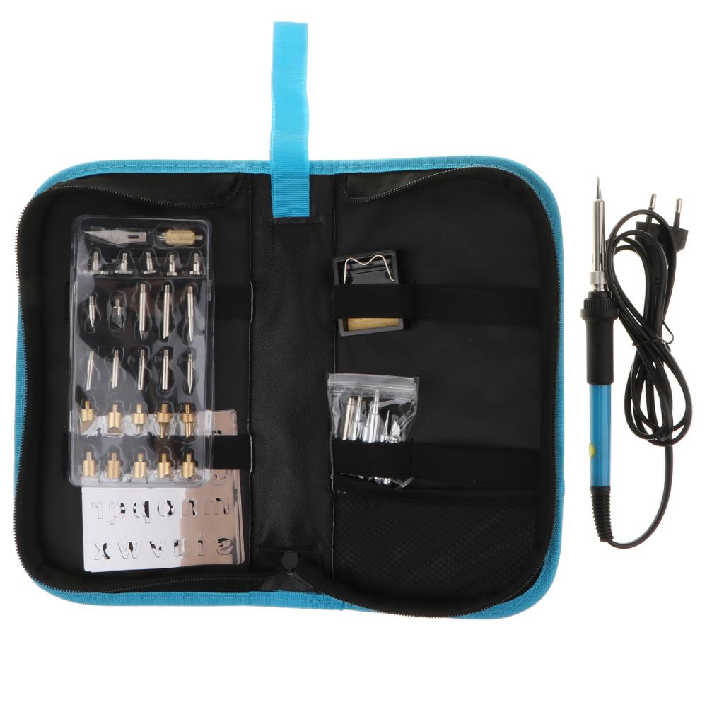 39pcs 60W Adjustable Electric Temperature Welding Soldering Iron Kit EU Plug
