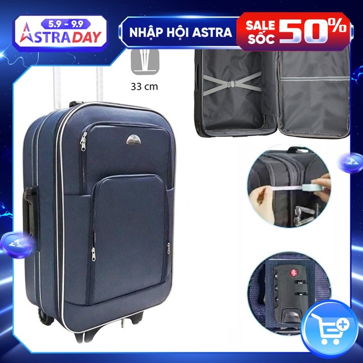 Vali Kéo Du Lịch TN Màu xanh Nauy Có Nắp - 20 Inch