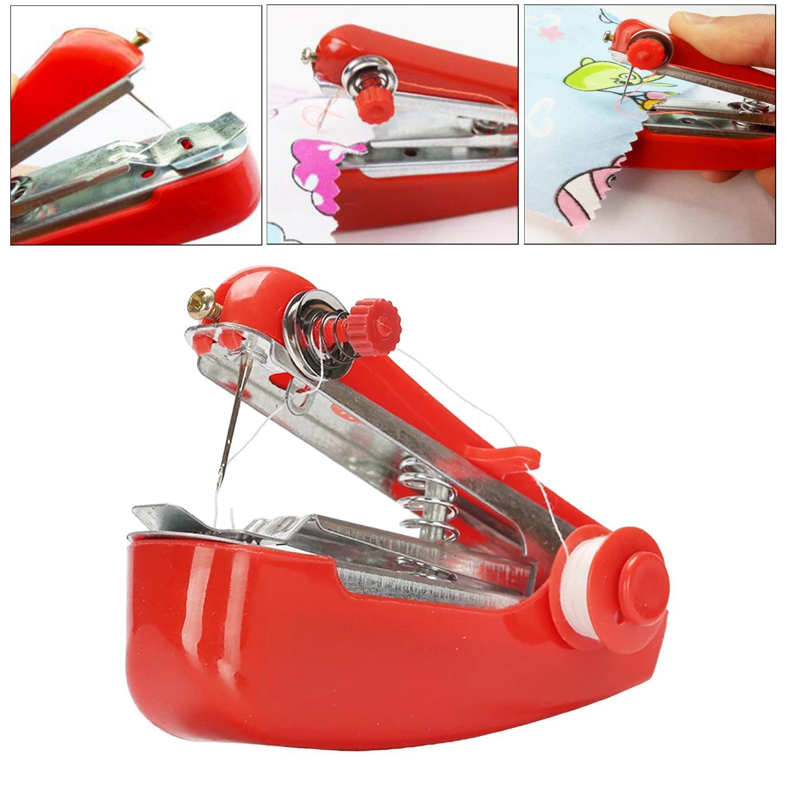 Portable Sewing Machine Desktop Mini Sewing Machines Small Tailor Handy Stitch for Fabric Curtains Kids Cloth Cordless Household Tool Beginners Adults