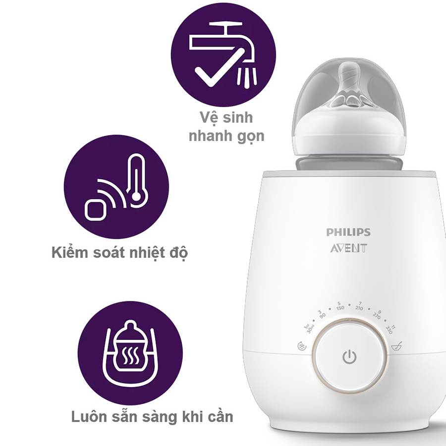 Máy hâm sữa và thức ăn siêu tốc Sunshine hiệu Philips Avent SCF358/00