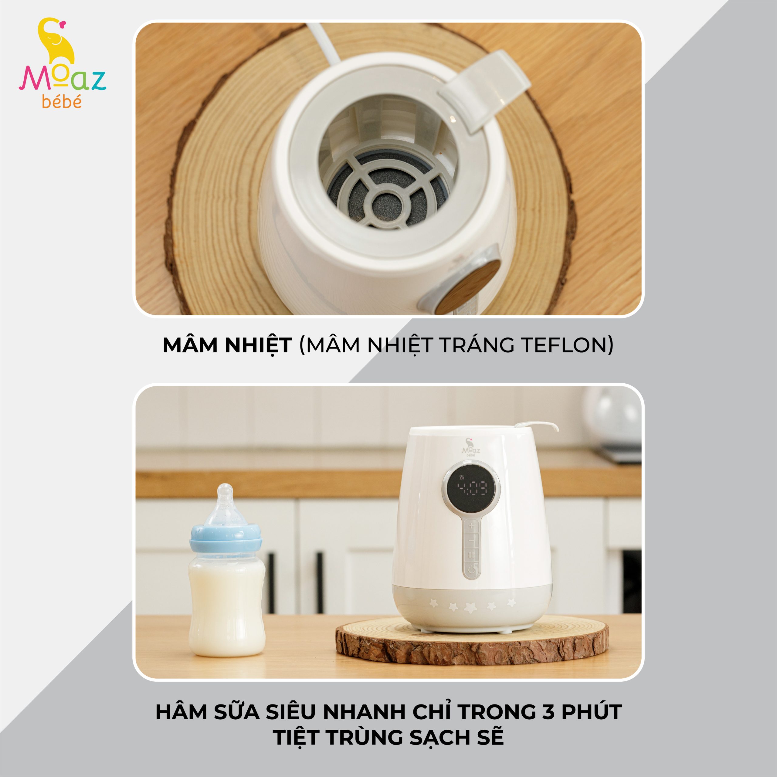 Máy hâm sữa Moaz Bébé MB-021