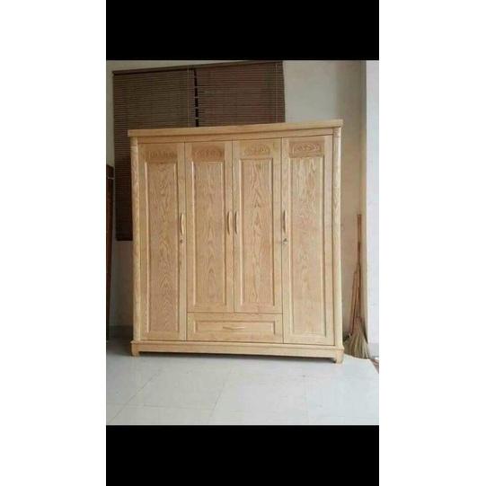 Tủ quần áo gỗ sồi Nga phòng ngủ 4 buồng giá thật