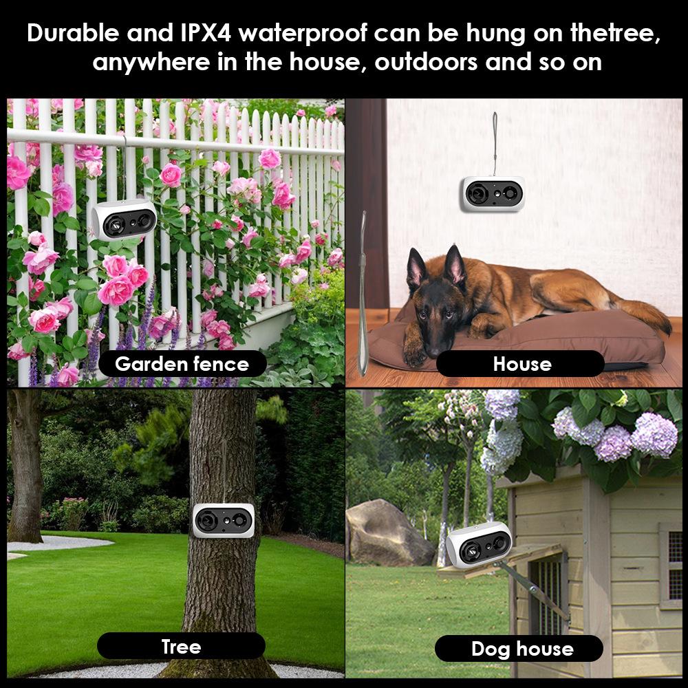 Antibell cho chó, thiết bị chống uốn siêu âm tự động an toàn, thiết bị chống chuông, trung bình nhỏ có thể sạc lại lớn, chó ngoài trời