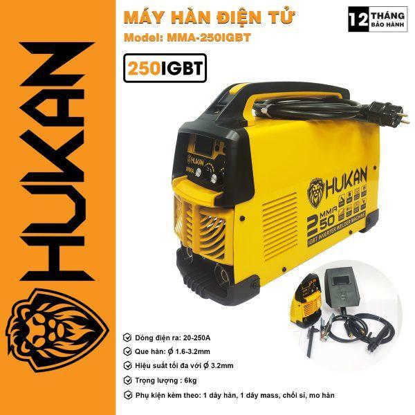 MÁY HÀN ĐIỆN TỬ 250A MMA-250 IGBT HUKAN  - HÀNG CHÍNH HÃNG