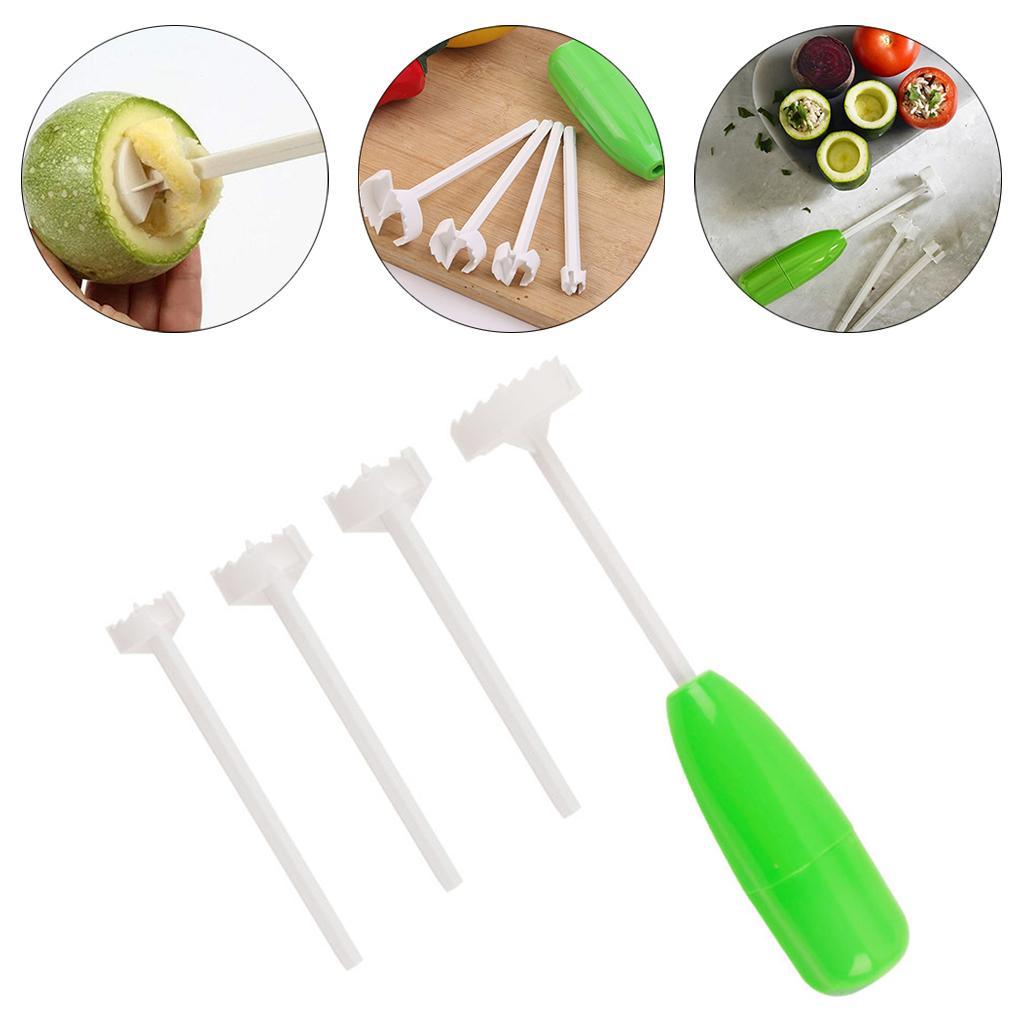 2X Portable Fruit Vegetable Spiral Cutter Corer Core Separator Spiral Digging