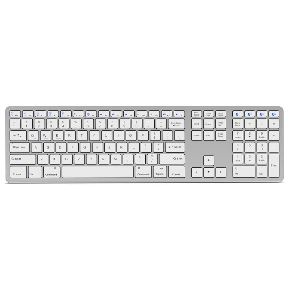 Bàn phím không dây 109 nút Hỗ trợ cho hệ thống IOS / Android / Windows Silver