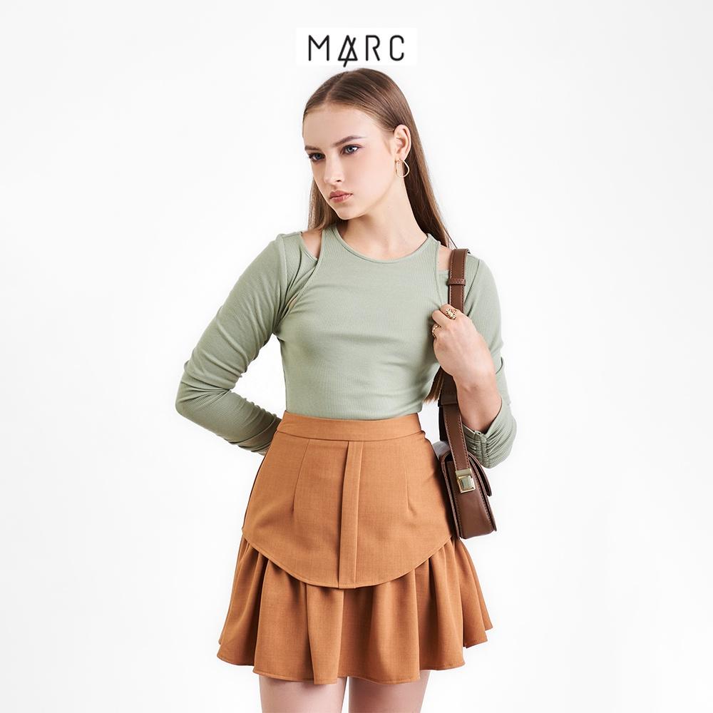 Áo thun kiểu khoét vai nữ MARC FASHION cutout tay dài rút nhún FASH090522