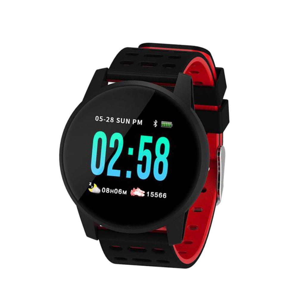 Men Sports Bluetooth Smart Watch Fitness Tracker Bracelet IP67 Waterproof Black