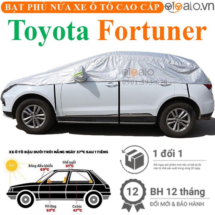 Hình ảnh Bạt trùm phủ nửa nóc xe Toyota Fortuner cải dù 3 lớp cao cấp BPNX - OTOALO