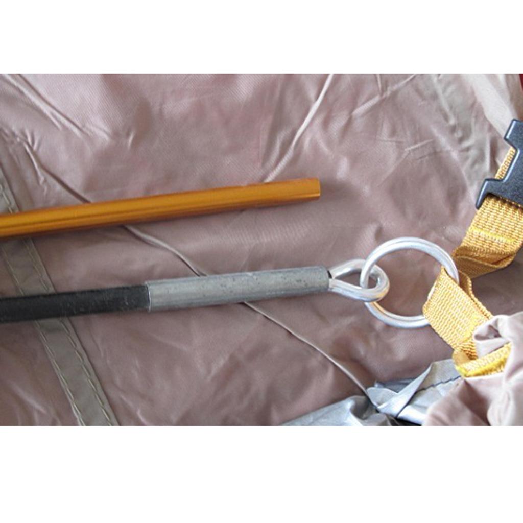 8xAwning Tent Poles Rings with 2 Pins for Outdoor Camping Hiking Travel