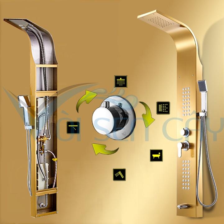 Bộ sen thuyền tắm nóng lạnh massage cao cấp Inox SUS 304