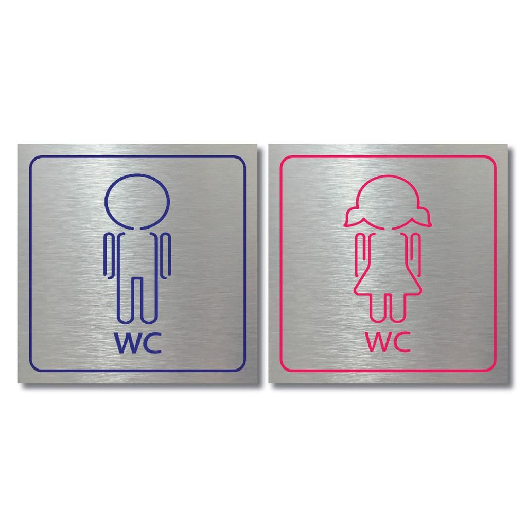 Bảng lối đi nhà vệ sinh nam nữ -WC cao cấp có keo 2 mặt