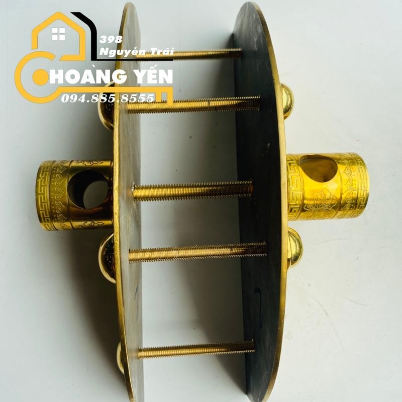 KHÓA CHÙY ĐỒNG HỌA TIẾT TRỐNG ĐỒNG, THEN CÀI CỬA CỔNG, KHÓA TRÙY MÂM ĐỒNG 20-25-30 cm - BÓNG