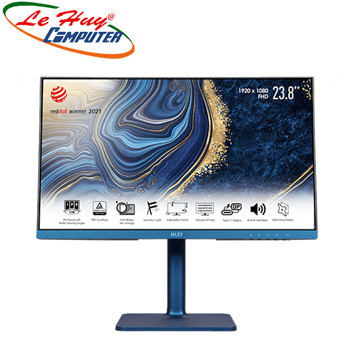 Màn hình LCD đồ họa MSI Modern MD241P Ultramarine 23.8inch FHD IPS - Hàng Chính Hãng