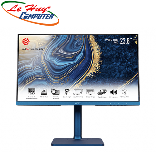 Màn hình LCD đồ họa MSI Modern MD241P Ultramarine 23.8inch FHD IPS - Hàng Chính Hãng 