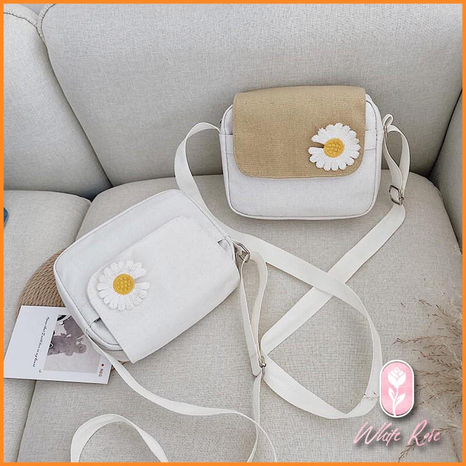 Túi Vải Canvas Họa Tiết Hoa Cúc