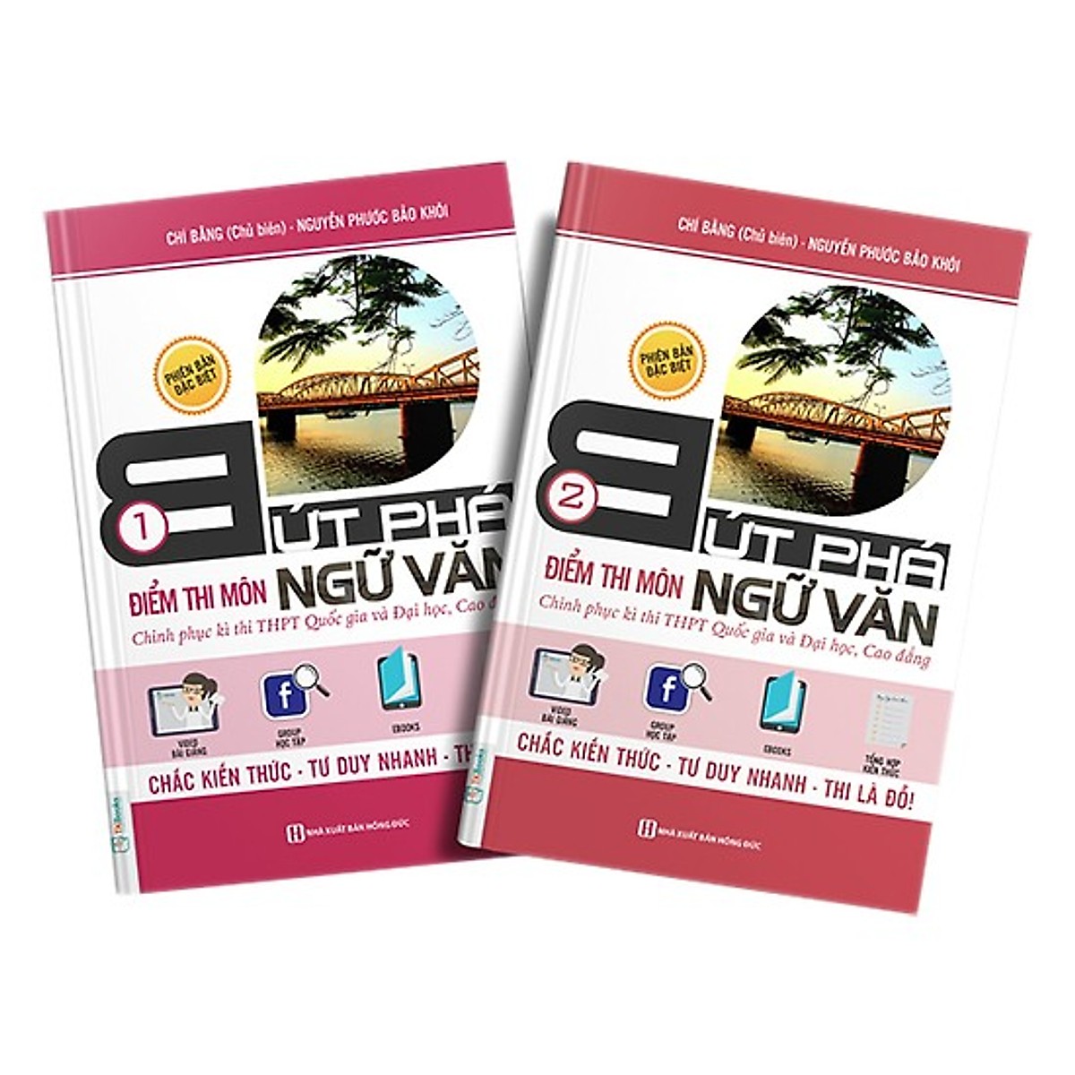 Combo  Bứt Phá Điểm Thi Môn Ngữ Văn 1 + 2 - phiên bản 2019 (Tặng kèm bookmark CR)