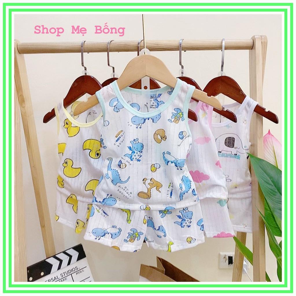 Bộ cotton giấy ba lỗ cho bé trai bé gái sơ sinh, hàng đẹp cực mát